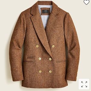 NWT J. Crew Bristol blazer in hazelnut English wool herringbone, Size 0